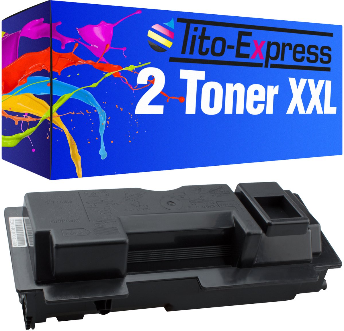 Tito-Express Kyocera Mita TK-120 XXL 2 toner alternatief voor Kyocera Mita TK120 XXL black 23.000 pagina's