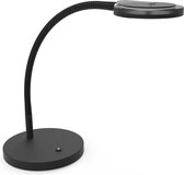 Lampe de bureau / lampe de table noire | verre fumé / métal | 37 cm | design contemporain