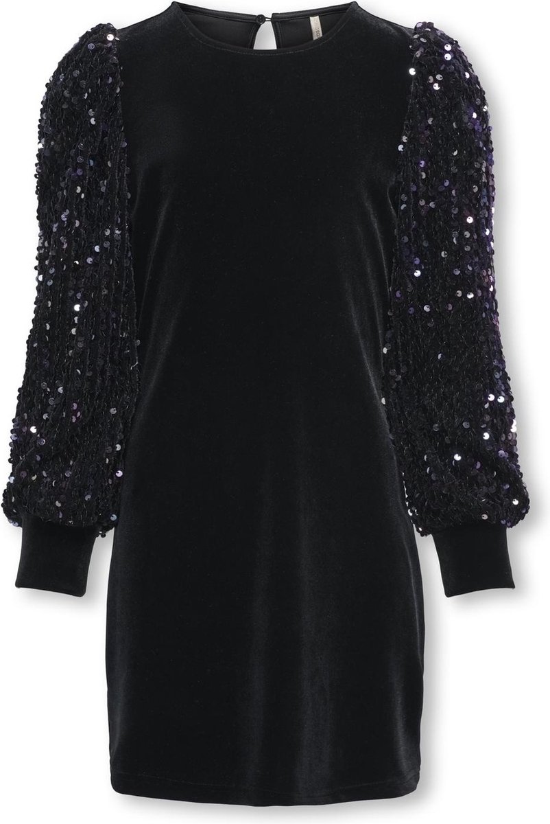 Kids ONLY winter jurk meisjes - zwart - KogConfidence - tight fit, pailletten