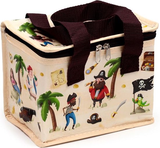 Foto: Koeltas lunchtas jolly rogers piratenthema duurzaam rpet 15x20x14cm