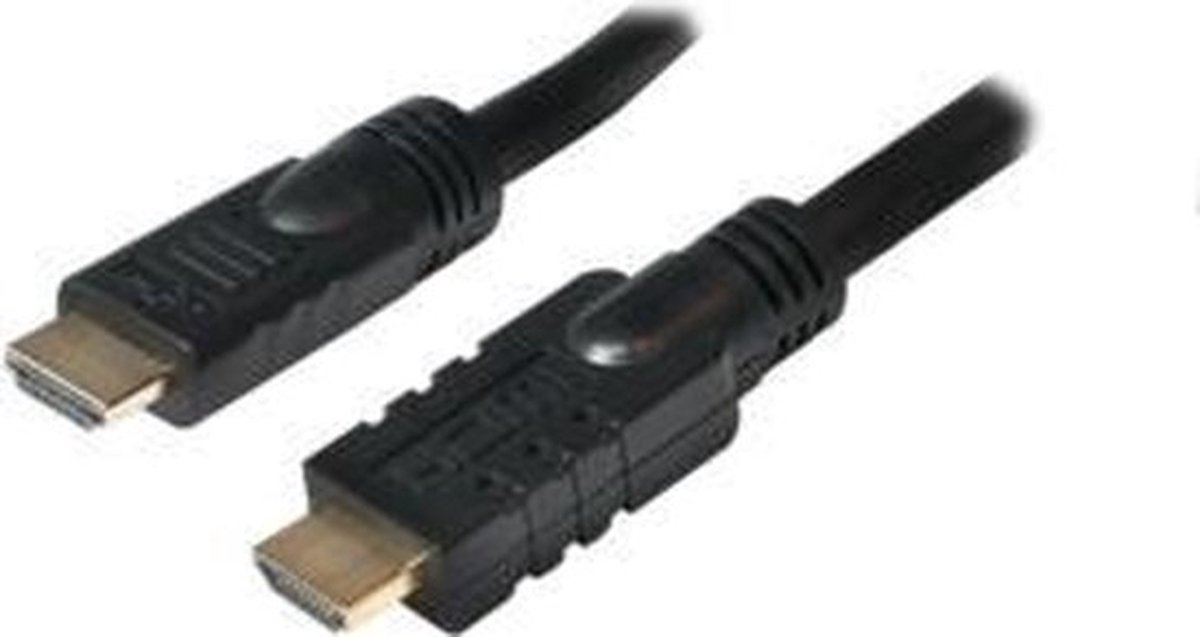 Logilink HDMI-Kabel, A/M 4K/30 Hz, Verstärker, schwarz 20 m