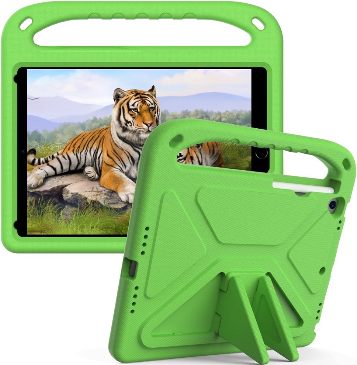 Tablethoes geschikt voor iPad 10.2 Hoesje - ShockProof Kids Case - Groen
