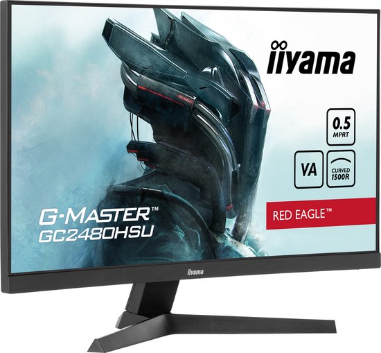 iiyama G-Master GC2480HSU-B1 Red Eagle - 24 inch - Full HD - VA - 180 Hz - Curved
