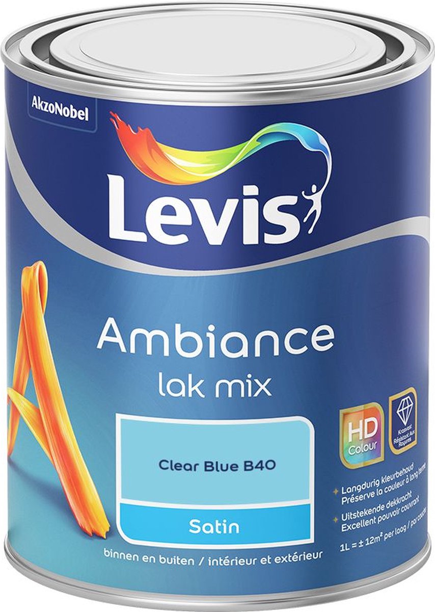 Levis - Ambiance Lak Satin Mix - Clear Blue B40 - Mengverf - 1 L