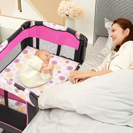 Reiswieg Draagtas Mobiclinic Mofli Reiswieg 2-in-1 - Opvouwbaar Babybedje Met Wielen & Draagtas | Tot 15 Kg | Zij-ingang Met Rits Opvouwbaar Draagtas Wieltjes 2-in-1 Babybox Zij-ingang Rits