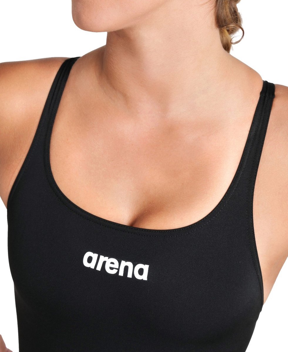 ARENA | W Team Swimsuit Swim Pro Solid black - white (Maat - 32) — afbeelding 4