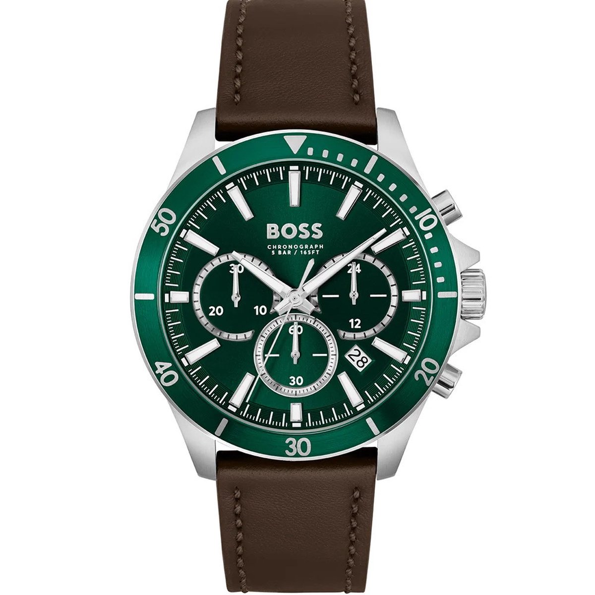 Boss Troper 1514098 Horloge - Leer - Bruin - Ø 44 mm