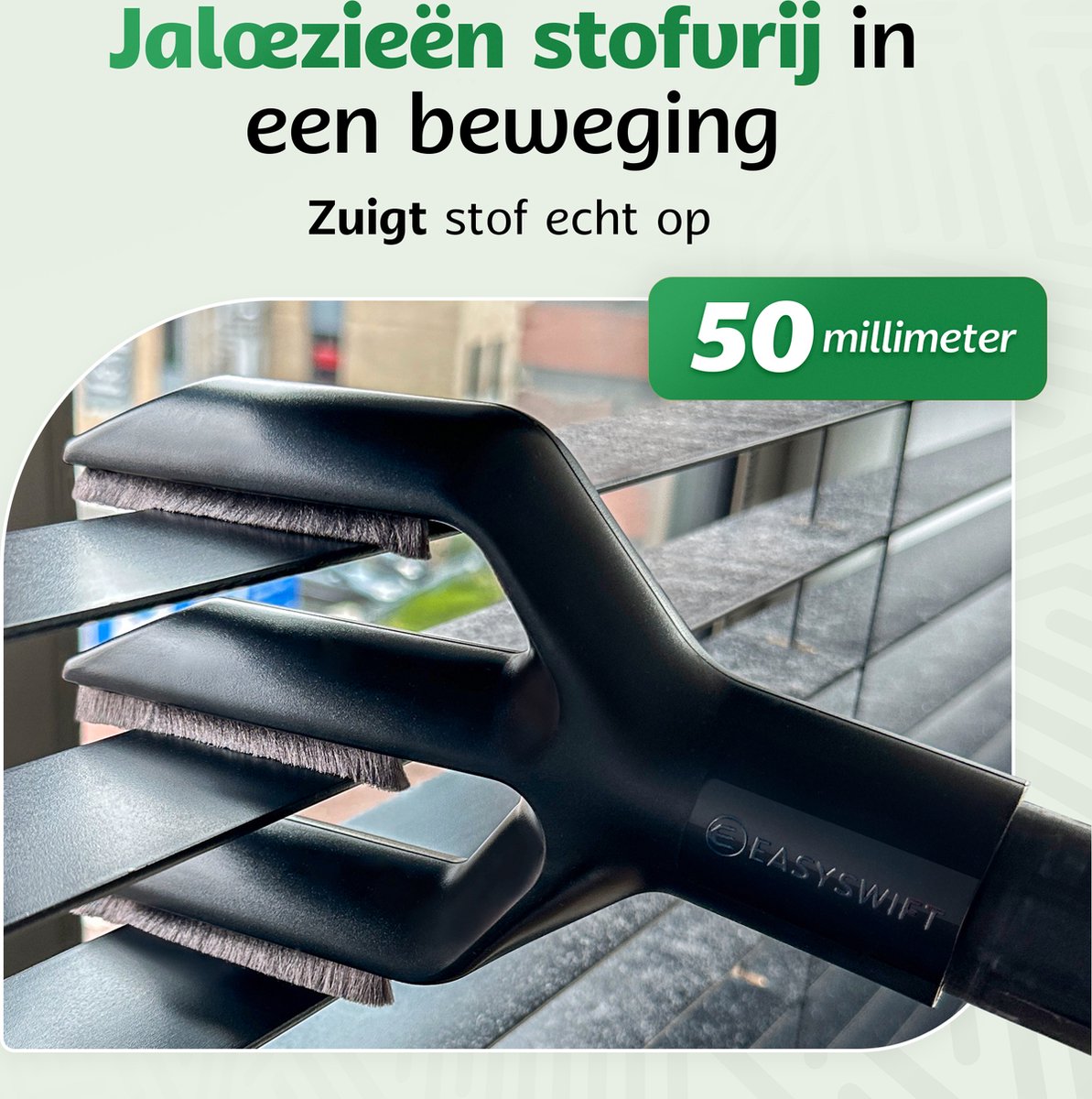 Opzetstuk 50mm - Jaloezieën Reiniger - Lamellen reiniger - Luxaflex Schoonmaken - Stofzuiger Accessoires - Stofvrij - Universeel - Gepatenteerd – foto 7