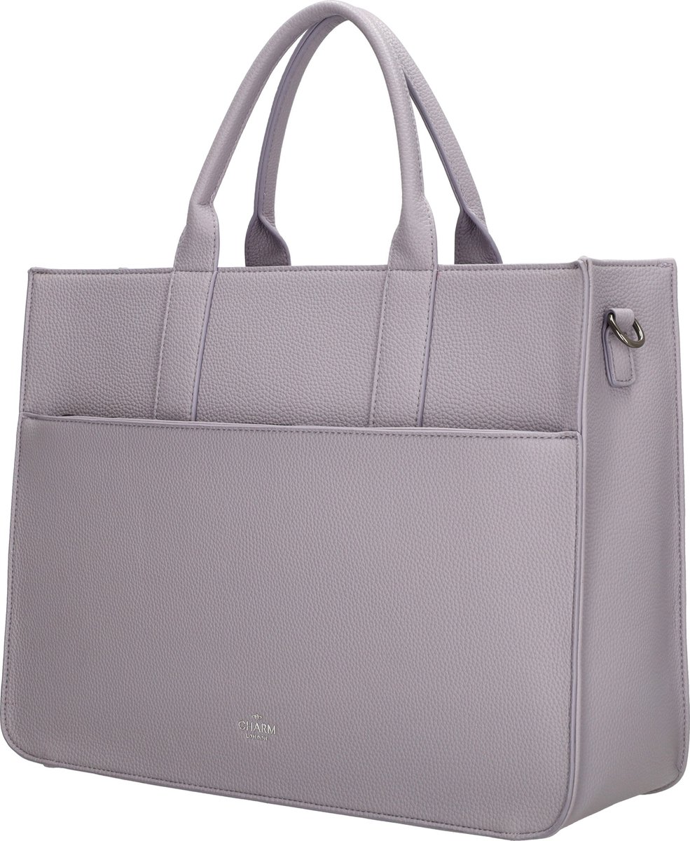 Charm London Princeton Hand & Schoudertas Laptoptas 15,6 inch - Lila