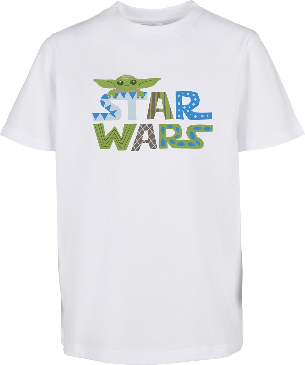 Mister Tee Star Wars Colorful Logo Kinder T-shirt Kids 146 Wit
