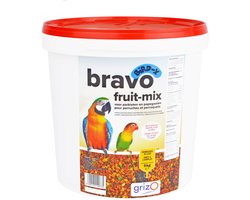 Bravo - Fruit-Mix Grof - voor parkieten en papegaaien - Emmer 5 kg