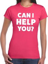 Can i help you beurs/evenementen t-shirt roze dames XS