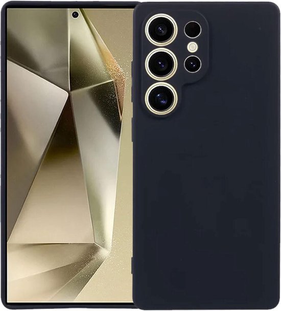 Zwart Dun TPU Hoesje Geschikt voor Samsung Galaxy S25 Ultra | Back Cover | Lichtgewicht | Ultra Dun | Flexibel | Zacht