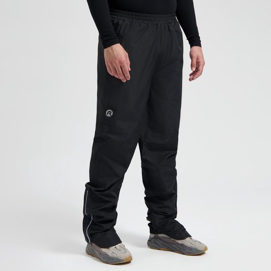 Rogelli Commuter Essential Regenbroek Dames en Heren - Waterdicht - Met Schoenbescherming - Zwart - Maat XL