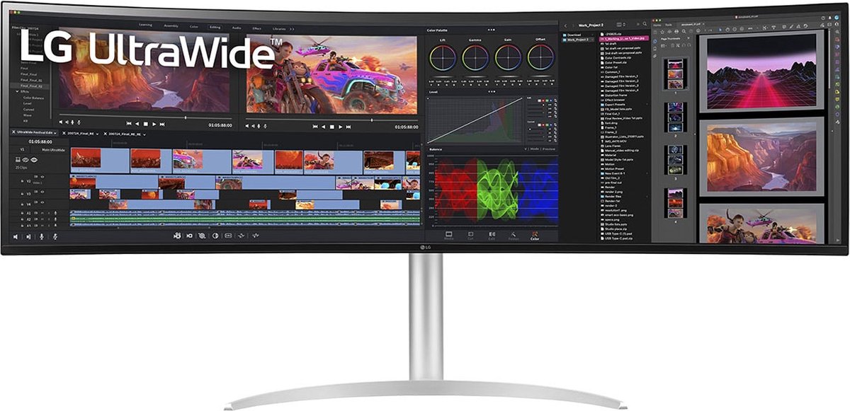 LG 49BQ95C-W Gaming monitor 1245 cm (49") 5120 x 1440 Pixels UltraWide Dual Quad HD Wit monitor