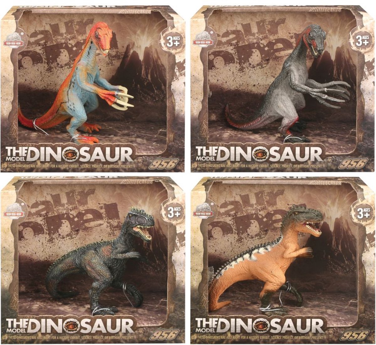 Amuuso Medium solid dinosaurs 20x10x18 ass.