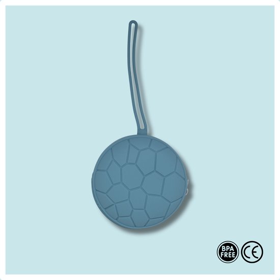 Speenhouder - Siliconen - BPA vrij - Pacifier case - Marineblauw van Mushie — afbeelding 2