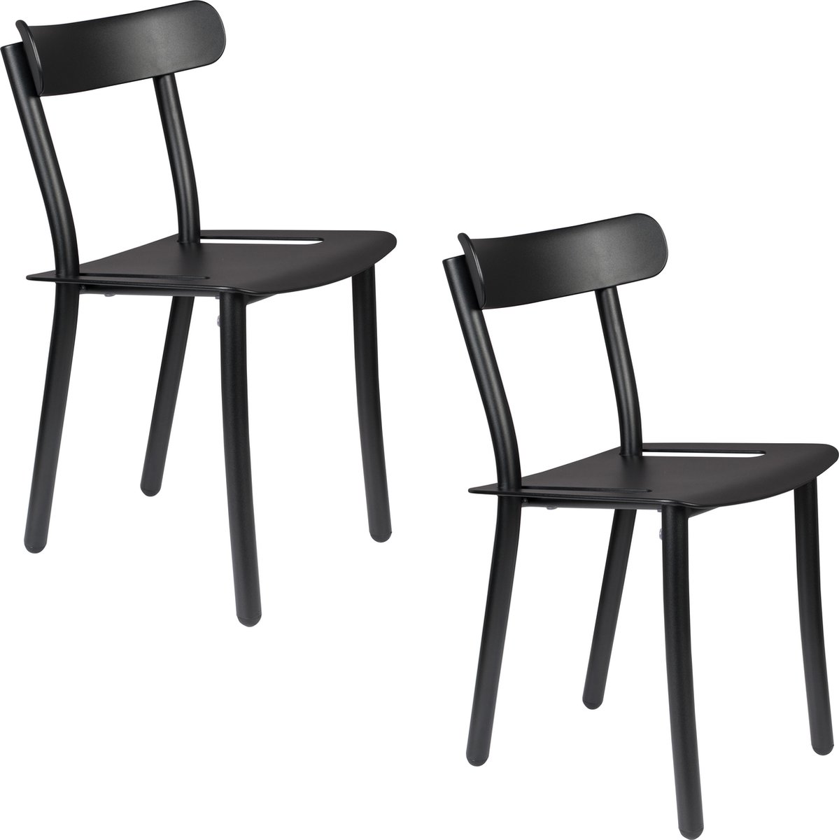 Zuiver Friday Tuinstoel Zwart - Set van 2