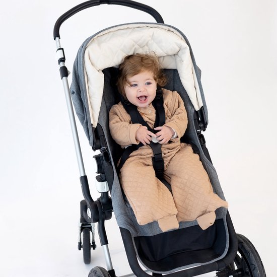 BEMINI Babyslaapzak - MAGIC BAG 4-12m - TOG 1.5 - Pady quilted jersey - Beige van BEMI — afbeelding 4