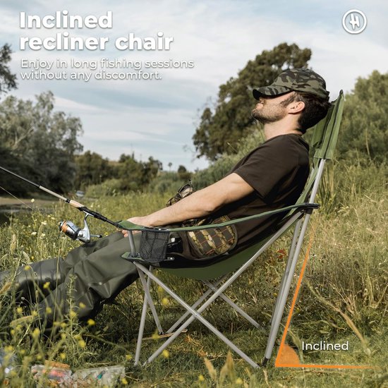 HIGHLANDER Camping-klapstoel, lichte en duurzame outdoorstoel, perfect voor kamperen, festivals, camper- en visuitstapjes, tuin, strand, BBQ's (oranje HIGHLANDER Camping-klapstoel, lichte en duurzame outdoorstoel, perfect voor kamperen, festivals, camper- en visuitstapjes, tuin, strand, BBQ's (oranje