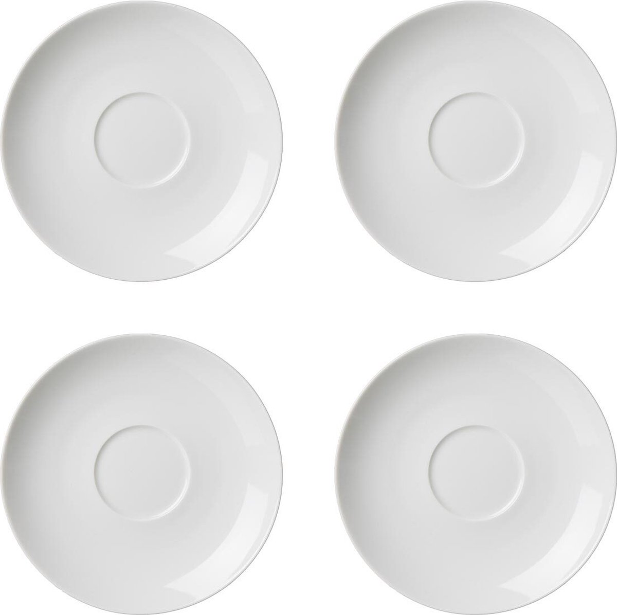 Cappuccinountertassen Bianco ø 16.0 cm Set van 4