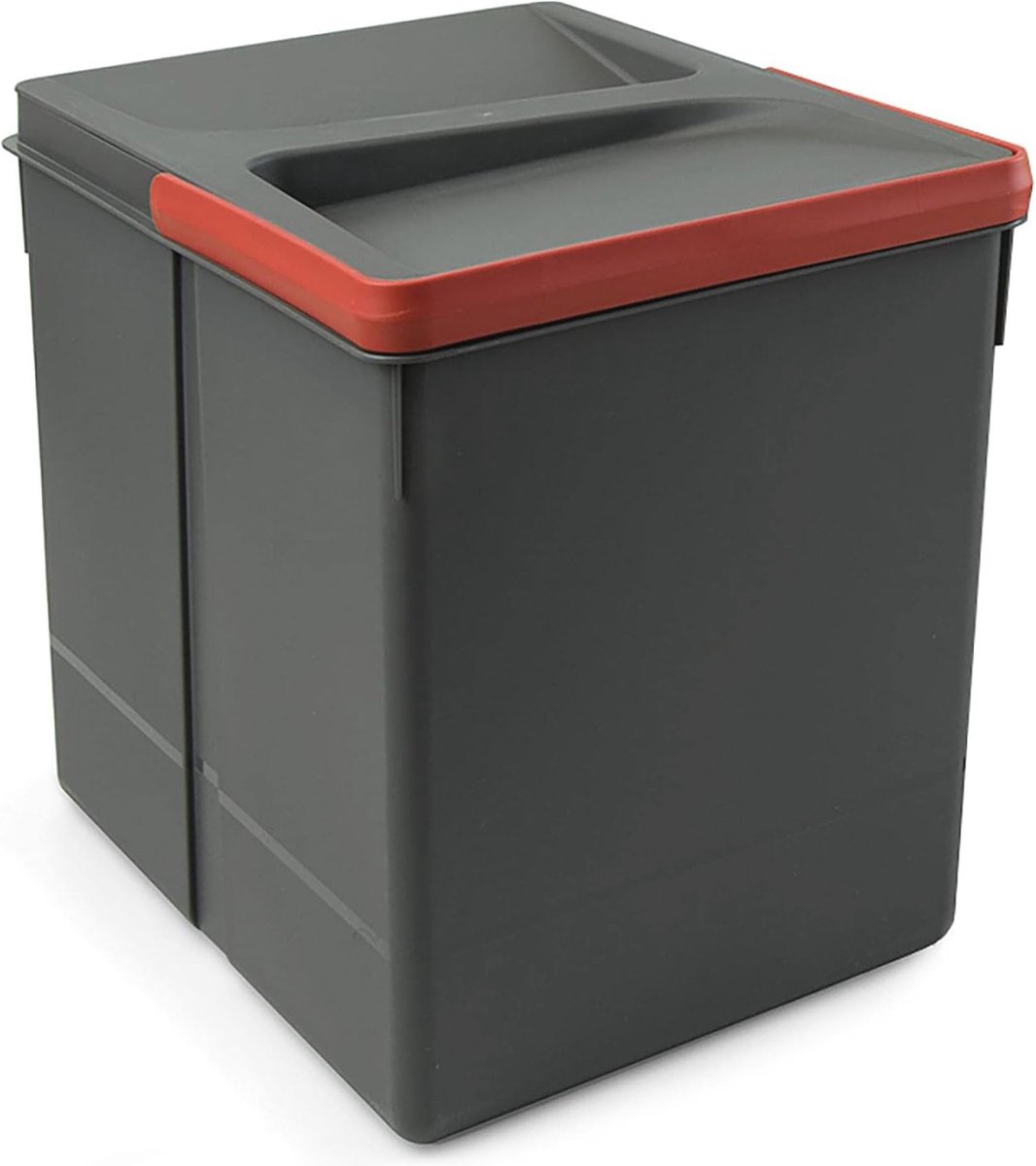 Goedkoopste Vuilnisemmer met Recyclingvakken en 15L Capaciteit - Antracietgrijs