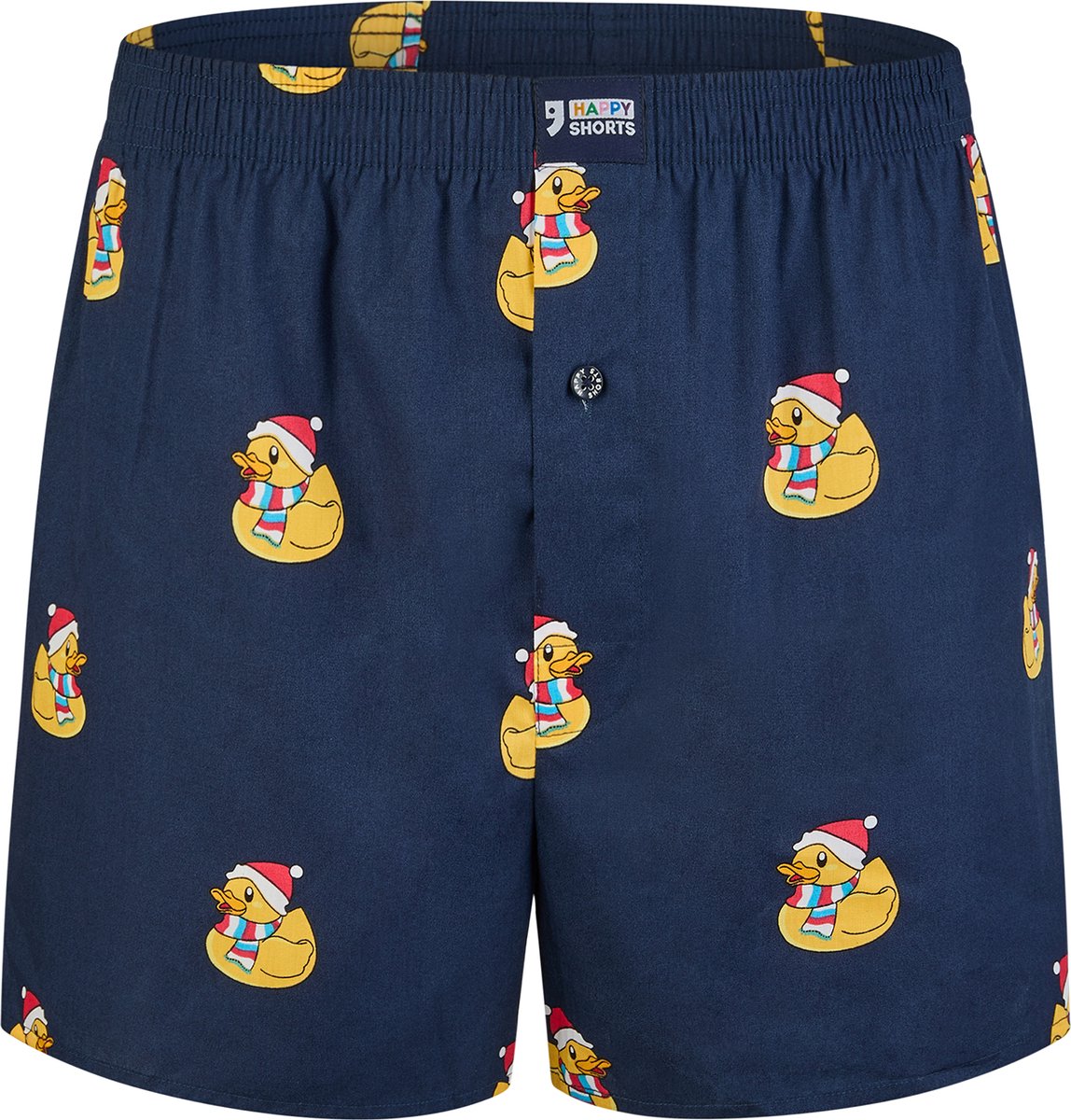 Happy Shorts Heren Wijde Boxershorts Kerst Print Duck - Maat XL