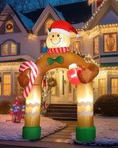 210cm Kerstmis Decoratie Opblaasbare Sneeuwman Buiten, Grote Sneeuwman met Hoge Hoed & LED Lichten, Winterdecoratie voor Openluchttuin, Kerstcadeau voor Jonge geitjesfamilie, IP44 Weerbescherming