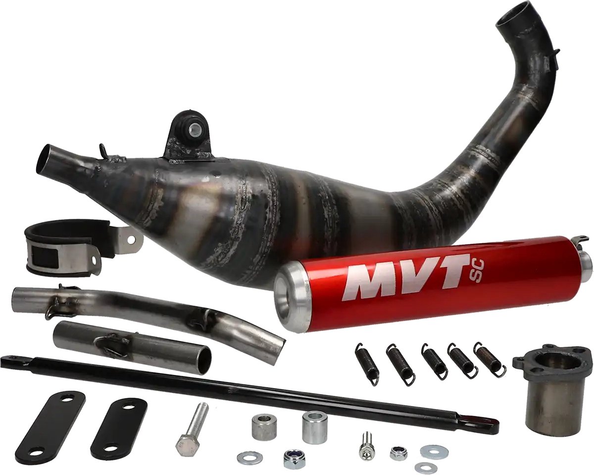 Uitlaat MVT SC E21 80cc Derbi schakel onderlangs