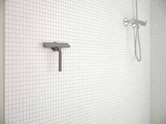 essuie-douche 21x17cm silicone gris