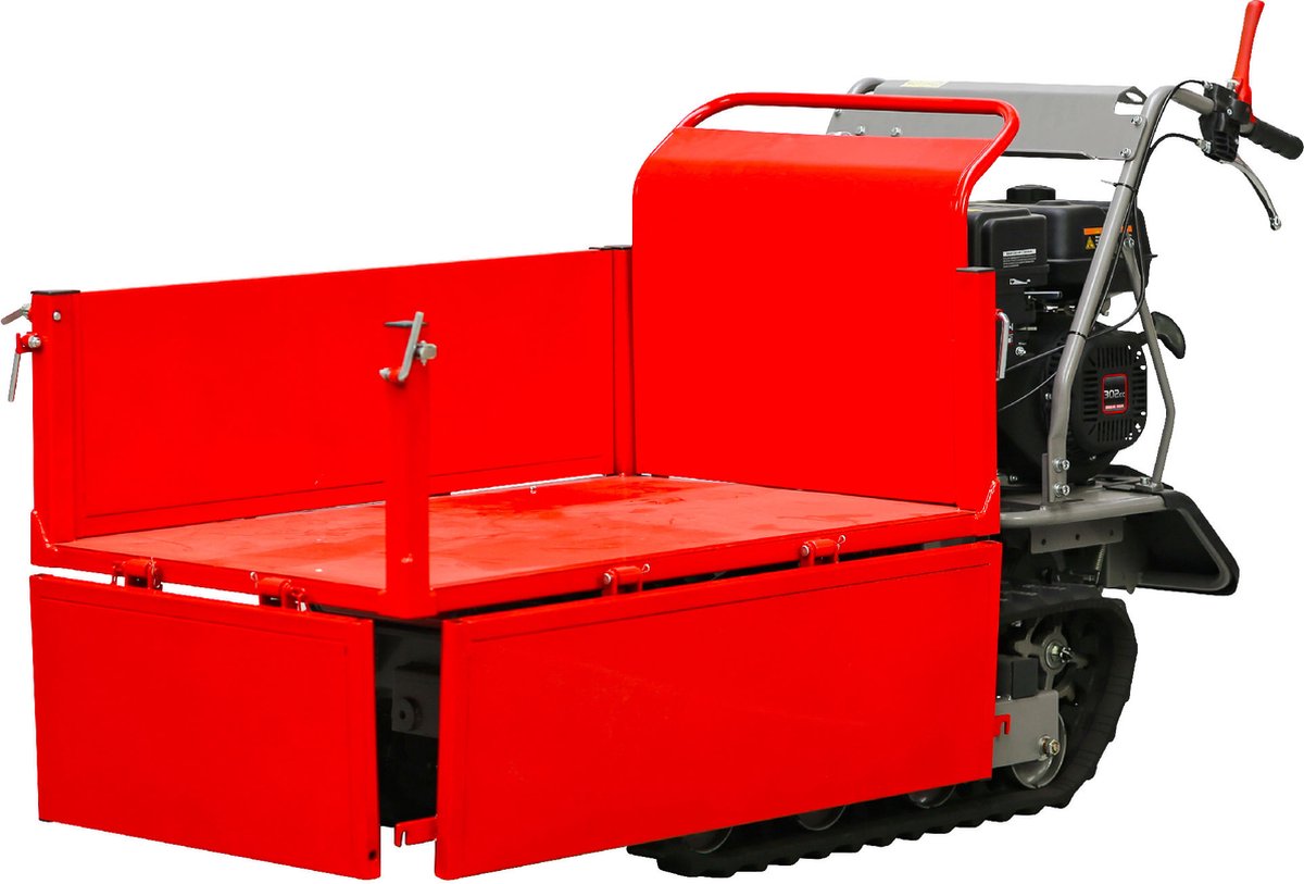 Mini rupsdumper vlakke kipbak 500kg 9pk 6+2R snelheden Stattos MRP500H6