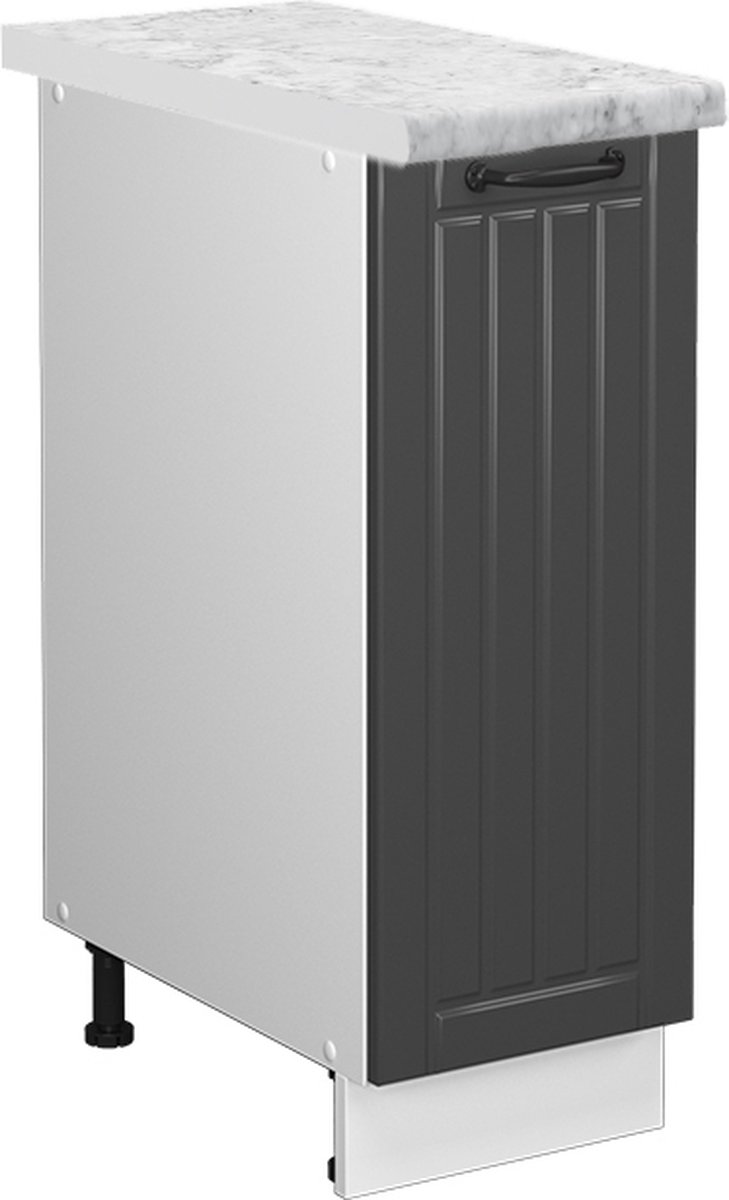 Vicco Fame-Line Apotheekkast – 30 cm, WB Marmer Antraciet landhuis