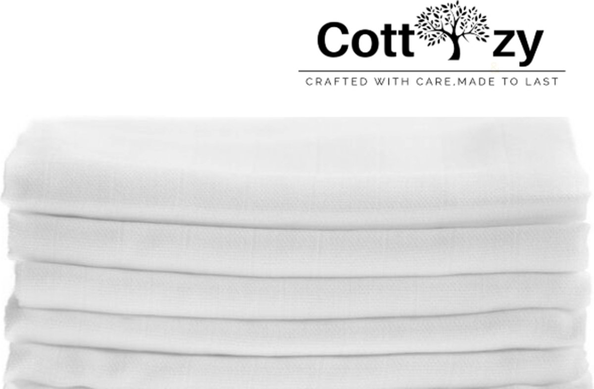 Goedkoopste Cottzy-Hydrofiele luiers -Set van 5 stuks-70x80cm-100 Katoen