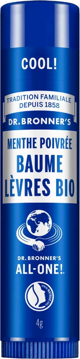 Dr Bronner's Biologische Lippenbalsem 4 g (Geur : Munt)