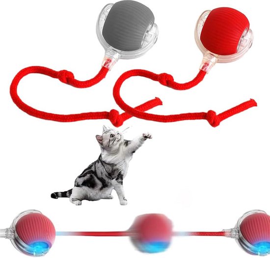 3-in-1 interactief kattenspeelgoed - automatisch bewegende muis voor katten met 2 snelheden, zelf spelen met 2 ophangbare veersnaarlinten en wiebelende siliconen muizenstaart voor verveelde 3-in-1 interactief kattenspeelgoed - automatisch bewegende muis voor katten met 2 snelheden, zelf spelen met 2 ophangbare veersnaarlinten en wiebelende siliconen muizenstaart voor verveelde