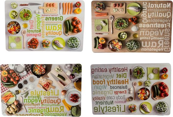 ROEOWENE 4 stuks Amerikaanse placemats, wasbaar, ovaal, ontbijtplankjes, antislip, lederen placemats, ronde onderzetters, wasbaar, kerstplacemats voor keukentafel