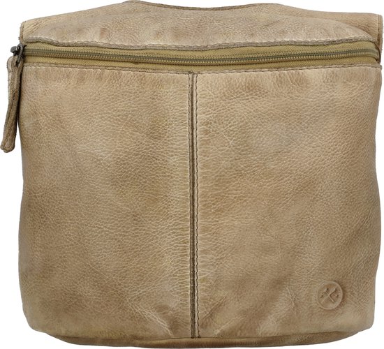 Hide & Stitches Paint Rock Crossbody Schoudertas - Ritsvakken - Leren Dames Tas - Zand