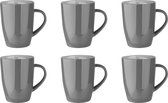 Palmer - Colors - Beker - Mok - 6 stuks - 18 cl - Grijs - Porselein - Koffiekopjes