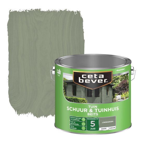 Cetabever - Tuinbeits Schuur & Tuinhuis Dekkend - Lindegroen - 2,5 L