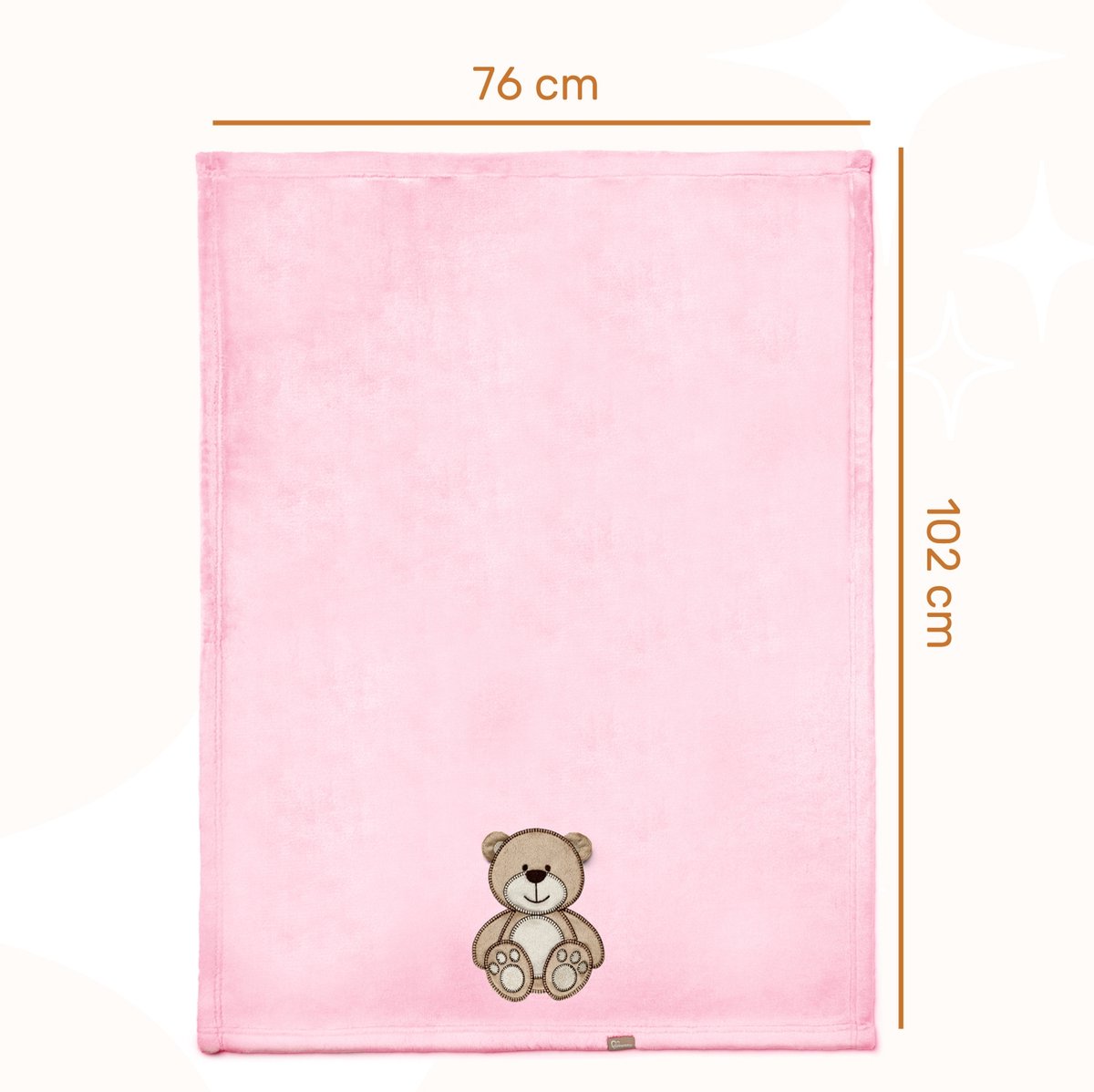 Be Mammy Babydeken - Dekbed - Kinderdeken - Wiegdeken - Dekentje Baby - 76 x 102 cm - Poeder roze - eenhoorn - BE-BE20-168-BBL — cadeau in Wonen & Interieur - foto 2