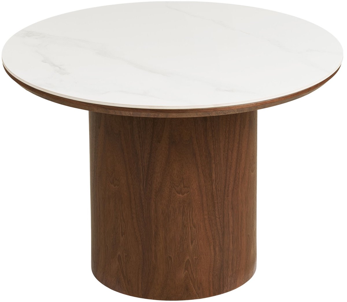 House Nordic Salontafel Noli - Rond Keramisch Wit/Bruin - Ø60x42cm