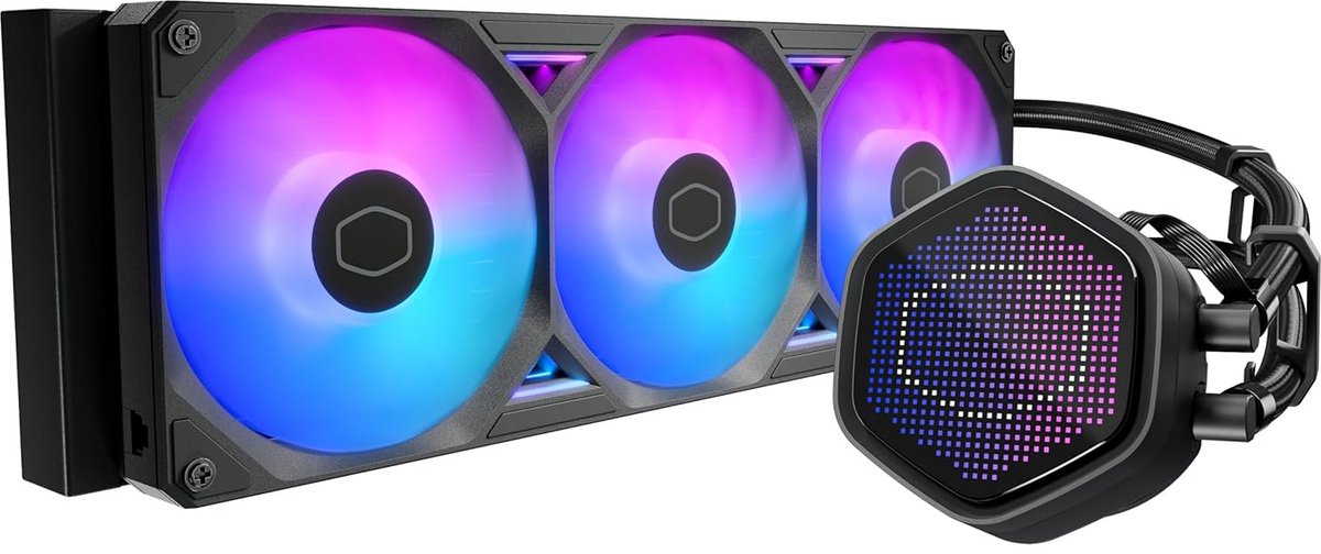 360mm Waterkoeler voor CPU met Instelbaar Pixel LED Display