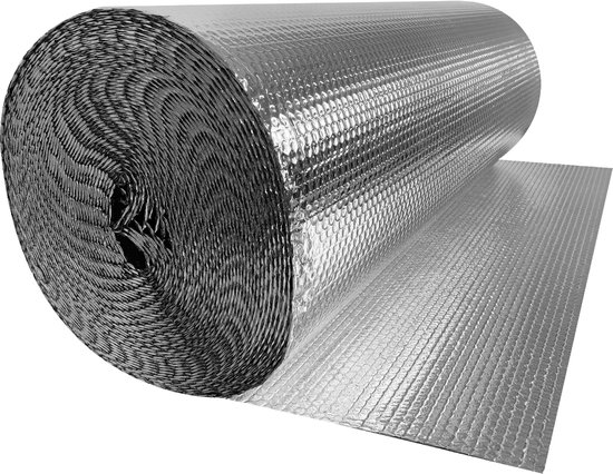 ACXIN Isolatiefolie - 3‑4 mm Aluminium Thermische Isolatiefolie - Reflecterende Radiator Isolatiefolie - Warmtebehoud - 1 x 30 m
