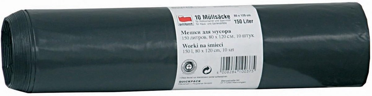 Sterke Vuilniszakken 150 Liter - Extra Dikke Afvalzakken