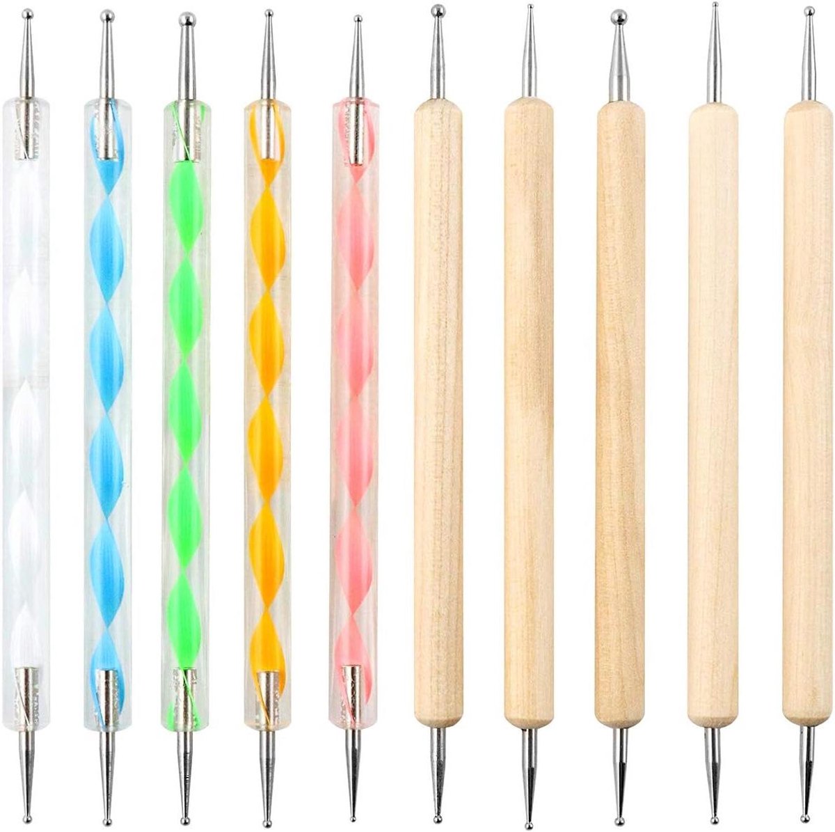 Dotting Pen Set voor Nail Art - 10 Stuks voor Embossing en Decoratie