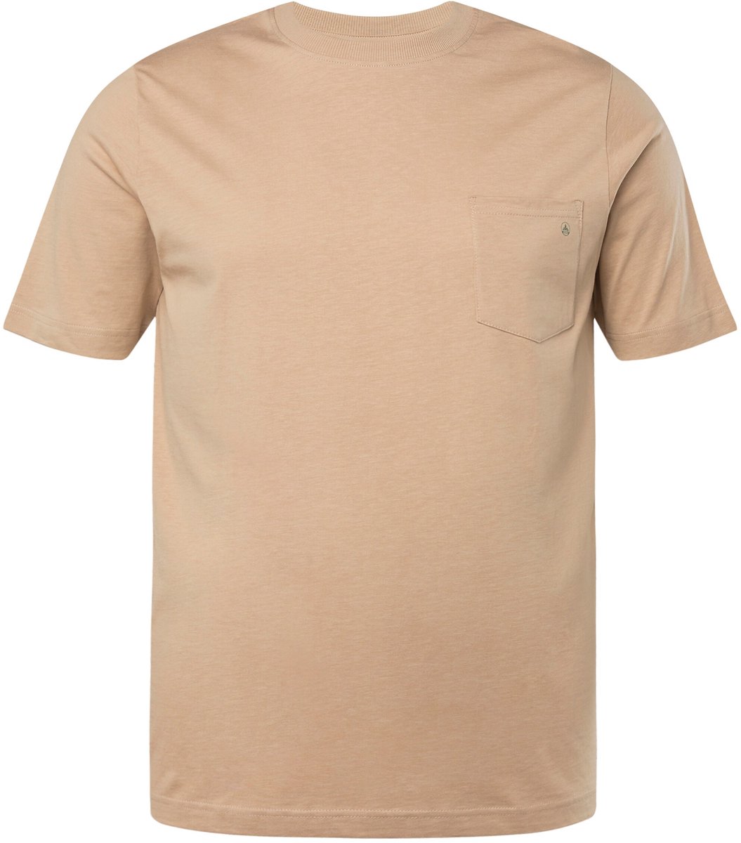 Boston Park - Heren - T-shirt korte mouwen borstzak - Zand - Maat 68+