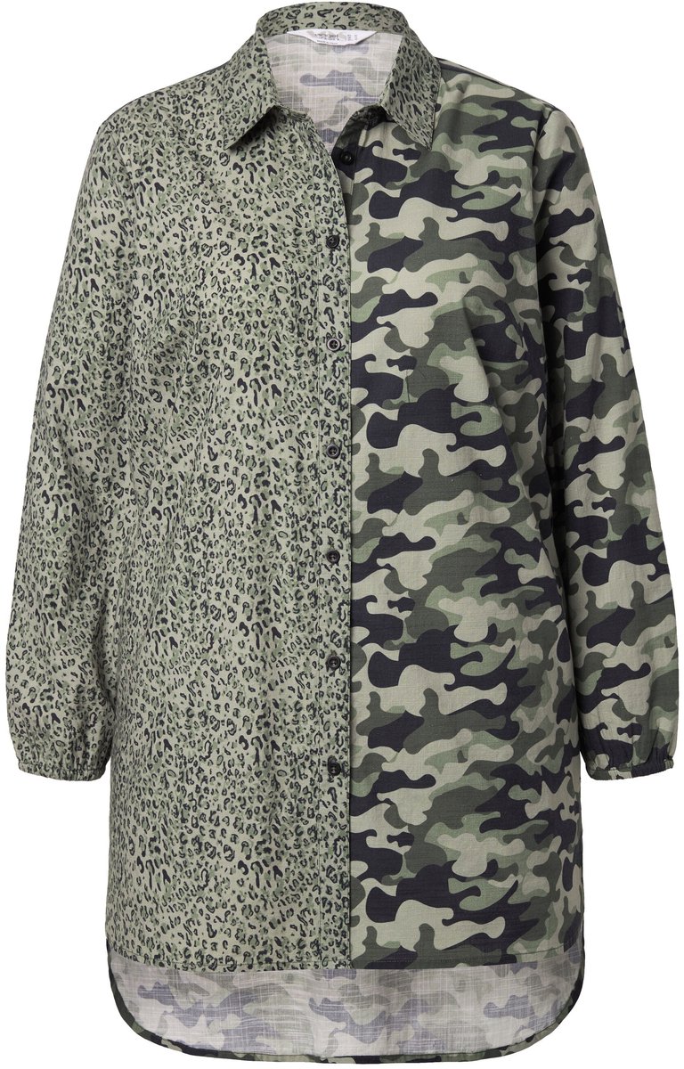 Angel of Style Angel of Style - Dames - Lange blouse straight fit - Rietgroen - Maat 46