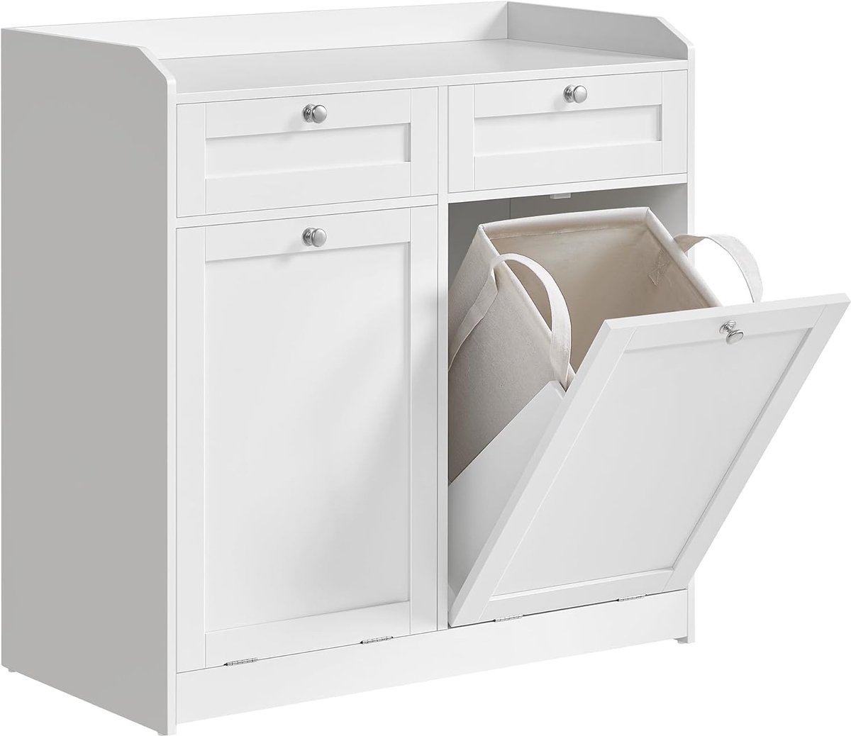 Hoppa! Badkamerkast - Wolkenwit - MDF, Polyesterweefsel - 78,9 x 40 x 80,2 cm (B x D x H)