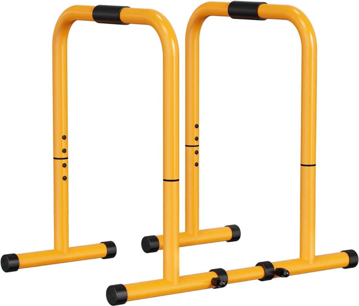 DnA® Dip Bars - Dip Station - Dip Bars Hoog - Geel - 105cm x 63cm x 89cm