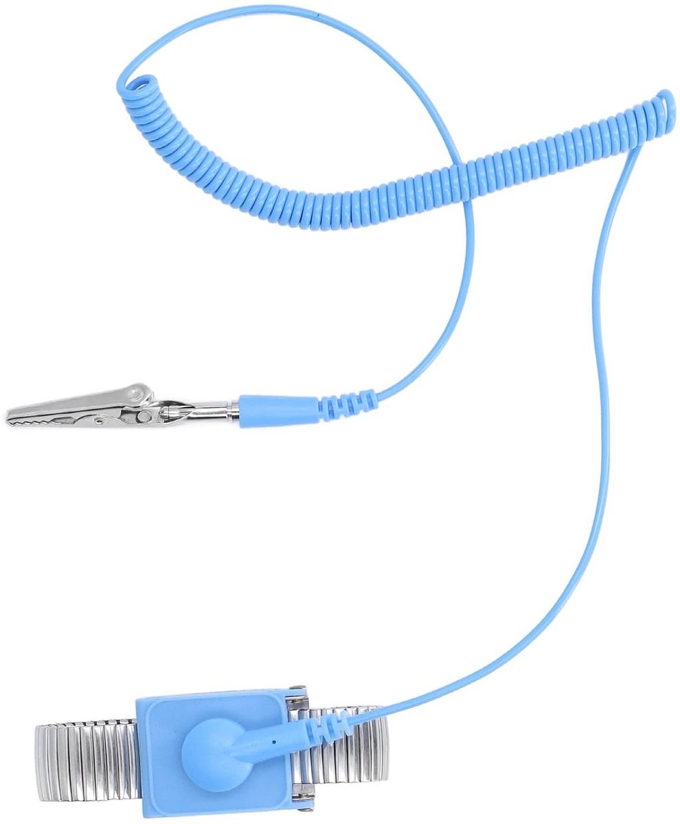 Antistatische ESD Polsband met Aardingsdraad - Verstelbaar en Comfortabel voor Elektronica